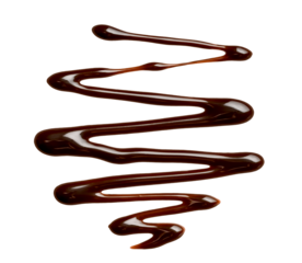 Chocolate sauce drop isolated on a white background