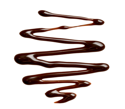 Chocolate sauce drop isolated on a white background