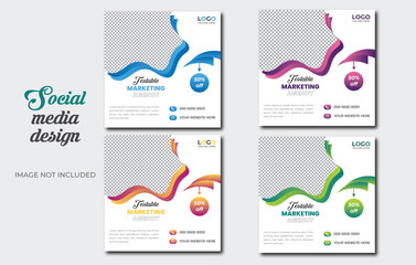 Creative social media marketing design