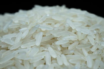 Grains of Perfection Close-up White Raw Rice Photo