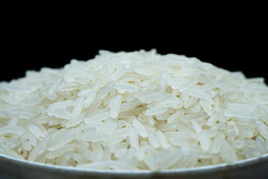 Grains of Perfection Close-up White Raw Rice Photo