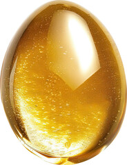 Amber stone isolated on transparent background. PNG