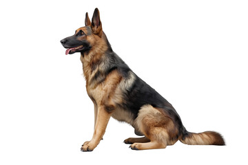 3D German Shepherd side view 