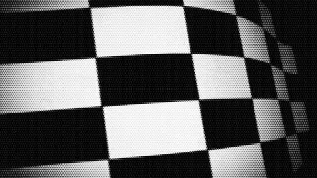 animated moving motion background showing checkered flag for racing
