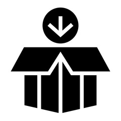 Box icon. Empty open shipping box or unboxing. Carton box icon. Stock vector. Vector illustration.