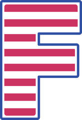 Patriotic Font USA Flag Star And Stripe f