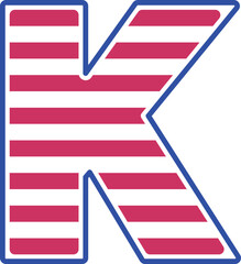 Patriotic Font USA Flag Star And Stripe k