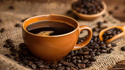 Light brown coffee cup