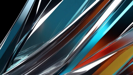 Abstract glassy background with vibrant chrome colors
