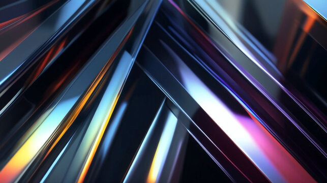 Abstract glassy background with vibrant chrome colors