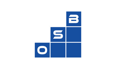 OSB initial letter financial logo design vector template. economics, growth, meter, range,  profit, loan, graph, finance, benefits, economic, increase, arrow up, grade, grew up, topper, company, scale