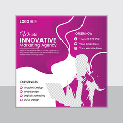 Digital marketing corporate social media post design and web banner template
Set of Editable square business web banner design template. Suitable for social media post,
