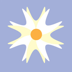 Set of daisy flowers icons isolated on background vector illustration.