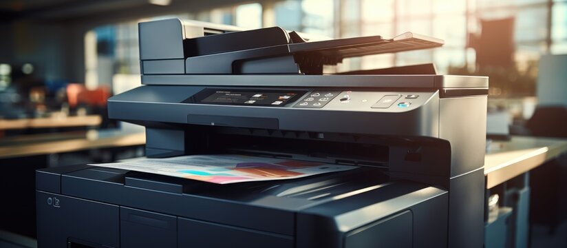 close up of a copier for scanning printed documents