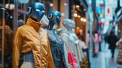 Obraz premium Advancements in Artificial Intelligence and Machine Learning are transforming to online shopping