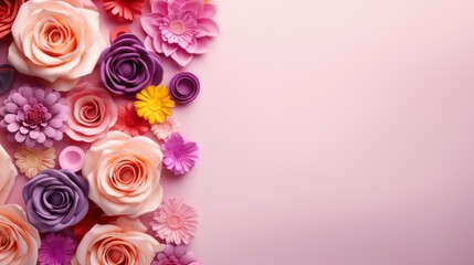 Beautiful flowers. Colorful floral background.