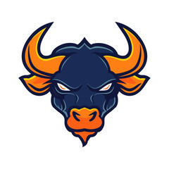 Bull Head Mascot Vector for Esports Team Logo