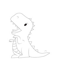 dinosaur coloring page for kids and adults
