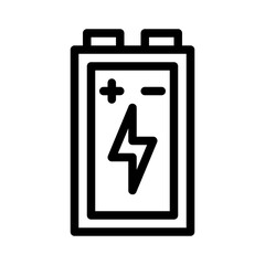 Obraz premium battery line icon