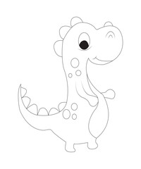 dinosaur coloring page for kids and adults