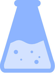 Blue chemistry flask 