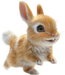 Rabbit isolated on transparent background. PNG