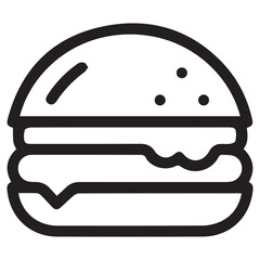 Hamburger icon, black outline