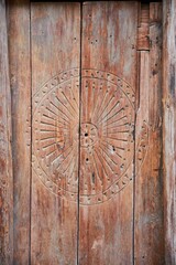Antique wood carvings. Texture, background pattern for use in design