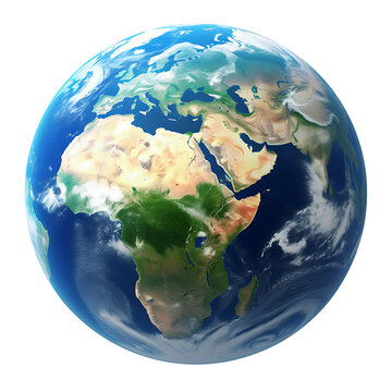 Image of earth globe planet over transparent background. Elements of this image furnished by NASA