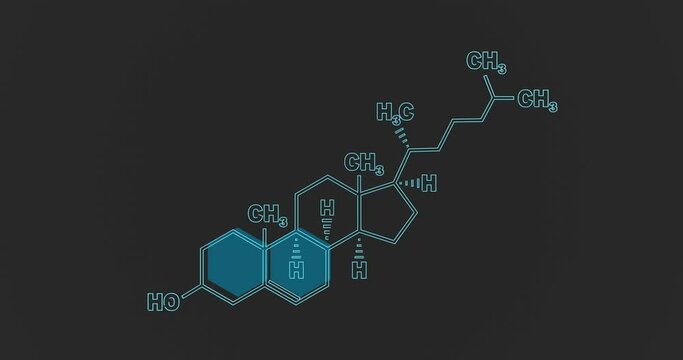 Structural chemical formula of cholesterol.