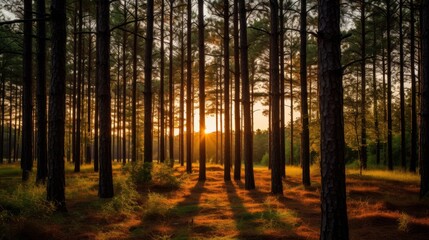 Fototapeta premium Towering loblolly pines