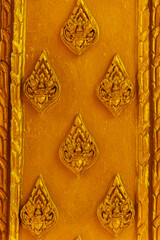 Decorative of Thai style stucco on thr building in Thai temple