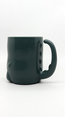 Cute gray animal cup isolated