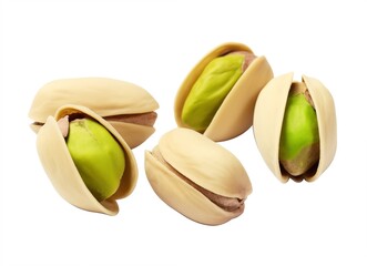 Pistachio Nuts Isolated on a White Background