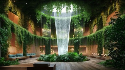 Concept of biophilic design applied to interior design
 - obrazy, fototapety, plakaty