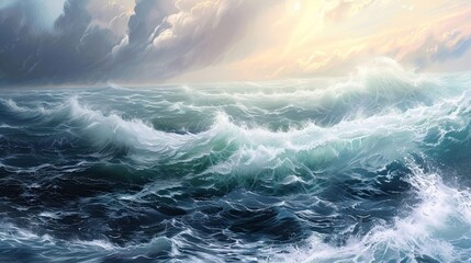 Storm at sea. Sea, lightning, elements, sailor, rain, swell, yacht, disaster, weather station, forecast, sail, storm, wind, waves, thunderstorm, ship, hurricane, calm. Generated by AI