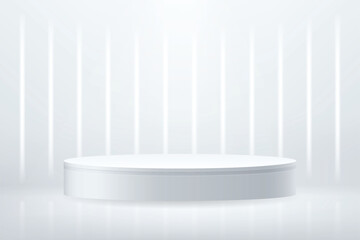 Realistic 3d podium with empty space