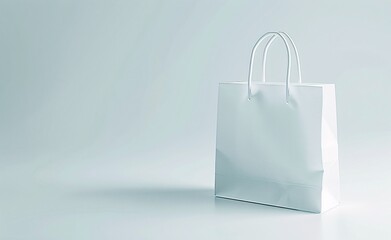 Shopping Bag with a Modern Twist White Plastic Bag with a Monthly Theme Generative AI