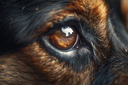 Eye of the Beholder A Close-Up of a Dog's Eye Generative AI
