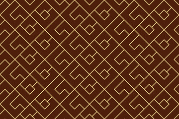 The geometric pattern with lines. Seamless vector background. Gold and brown texture. Graphic modern pattern. Simple lattice graphic design