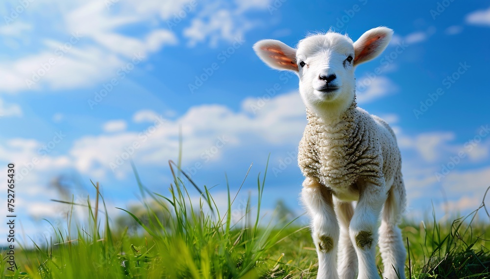 Poster sheep in the field a cute and cuddly moment to capture generative ai