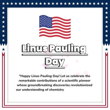 Animated quotes about Linus Pauling Day in America, suitable for celebrating or commemorating Linus Pauling Day. It is also suitable for social media templates