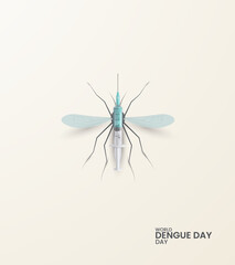 World Dengue Day, concept, 3D illustration.