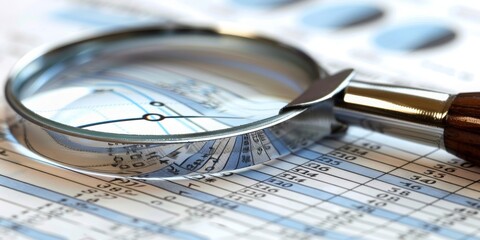 A Magnifying Glass Rests on an Antique Map, Invoking the Age of Exploration and the Quest for Discovery, Generative AI