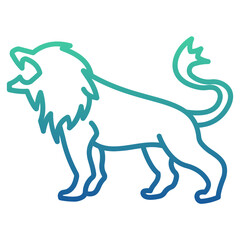 Lion Gradient Linear Style
