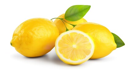 Citrus Symphony: Collection of Organic Lemons Isolated