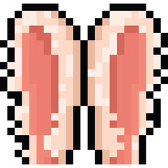 Pixel art rabbit ears icon