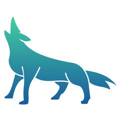 Wolf Flat Gradient Style