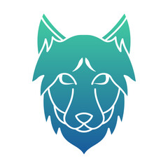Wolf Flat Gradient Style