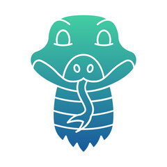 Python Snake Flat Gradient Style
